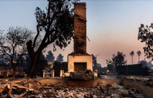 chimney after palisades fire
